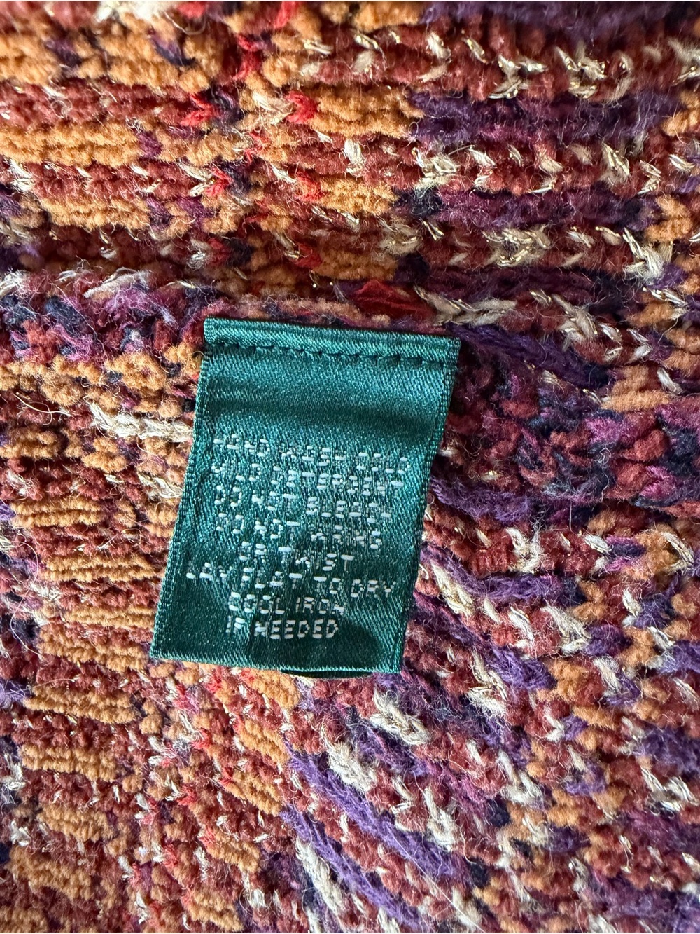 Vintage Ralph Lauren Shawl Collar Southwestern Cardigan Sweater - M 💜❤️🧡 - Picture 11 of 11
